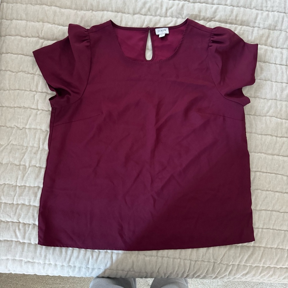 J. Crew Factory Burgundy Blouse